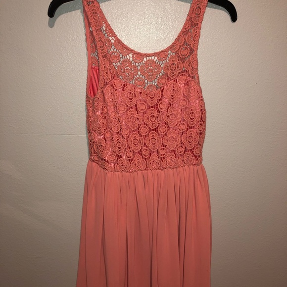 Coral Backless Dress - Picture 2 of 3